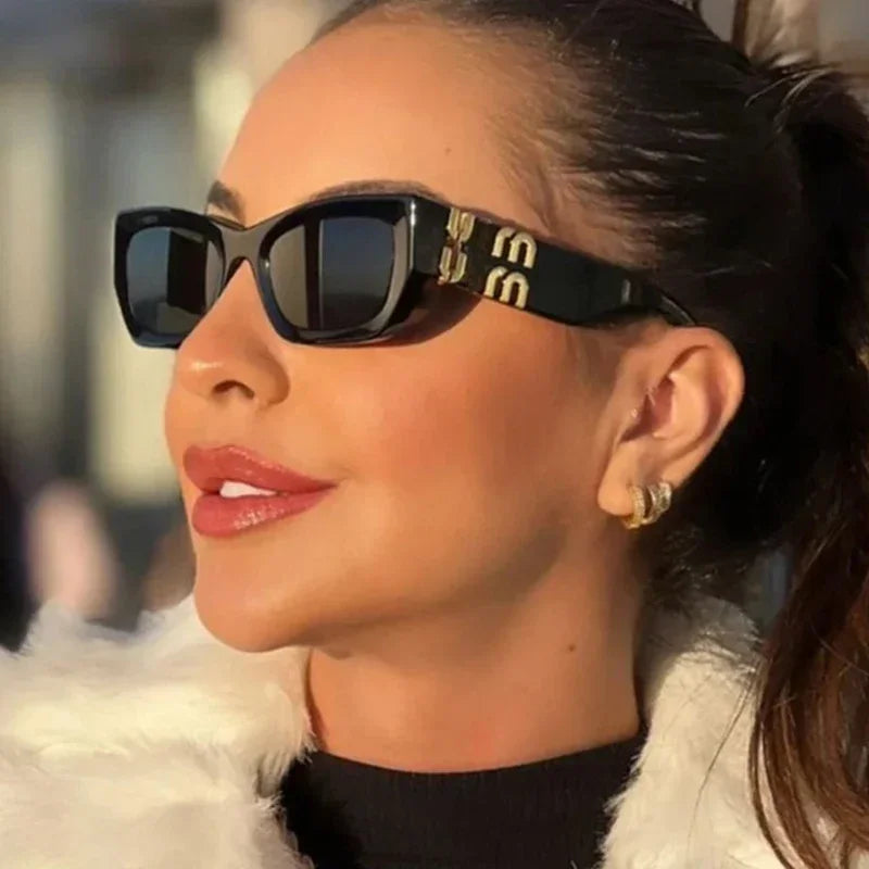 Fashion Rectangle Sunglasses 2024 Women Men Trendy